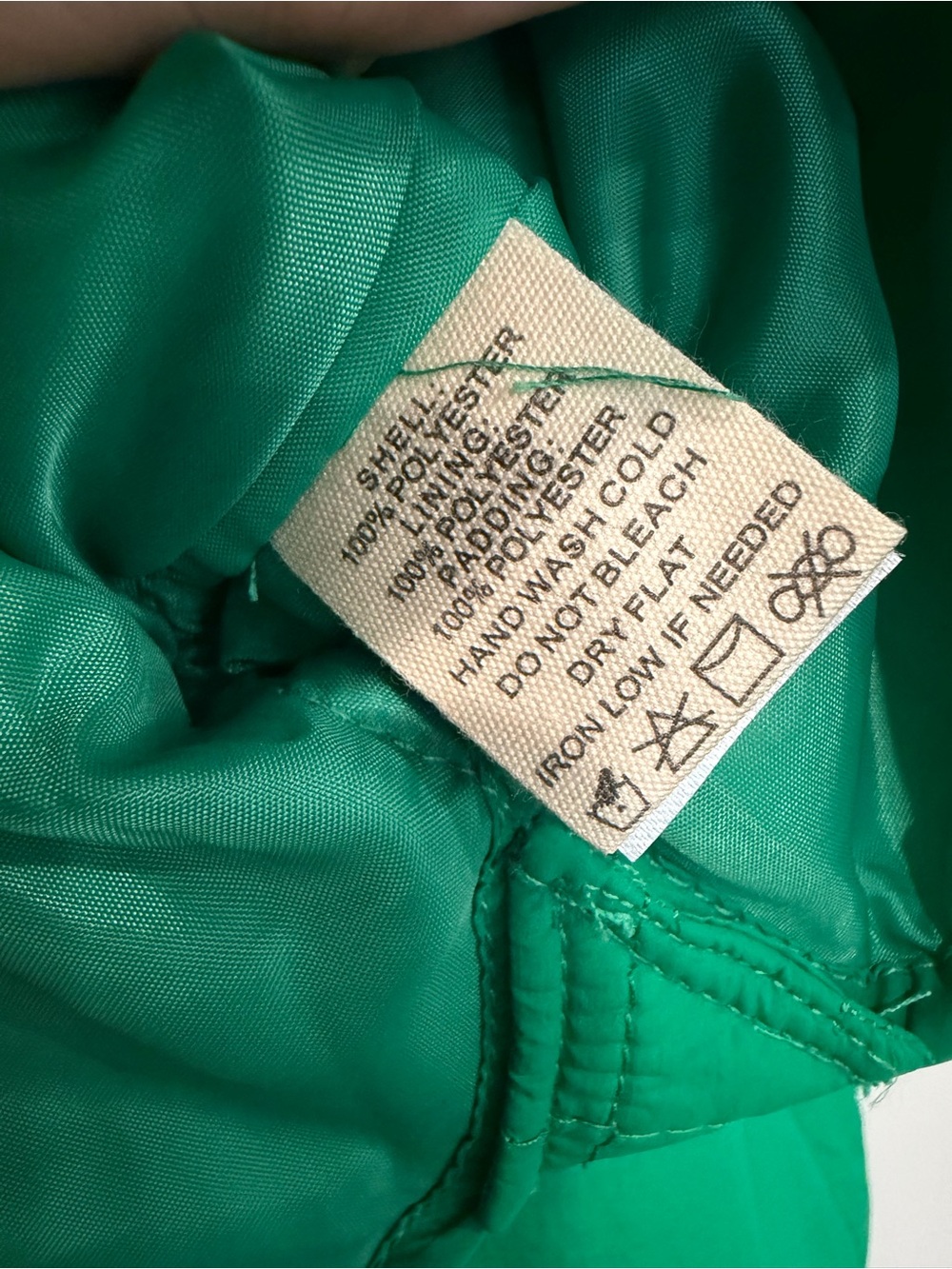Peach Love California Green Cropped Puffer Jacket Medium J38314-01 NWOT - Picture 8 of 9
